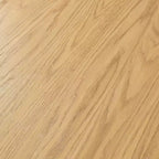 Grande table à manger ovale jaune style ferme de 79 po pour 6 à 8 personnes avec pieds en V pour salle à manger et salon