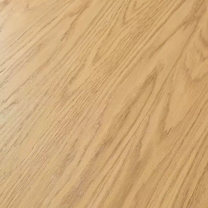 Grande table à manger ovale jaune style ferme de 79 po pour 6 à 8 personnes avec pieds en V pour salle à manger et salon