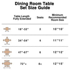 Grande table à manger ovale jaune style ferme de 79 po pour 6 à 8 personnes avec pieds en V pour salle à manger et salon