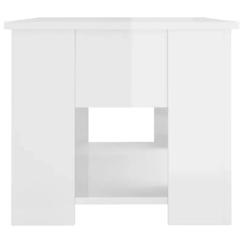 Table basse Blanc brillant Bois d'ingénierie Medium Convertible
