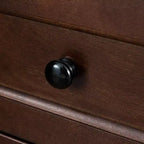 Commode en bois massif laqué avec poignées rondes rétro, capacité de 72 kg, table console pour salle à manger/salon
