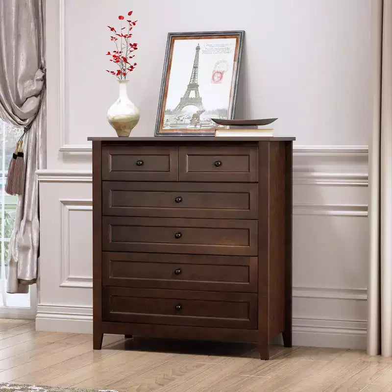 Commode en bois massif laqué avec poignées rondes rétro, capacité de 72 kg, table console pour salle à manger/salon