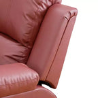 Canapé inclinable électrique, fauteuil inclinable en cuir à 3 places avec table basse réversible pour salon, rouge