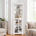 63 Tall Corner Cabinet, 6 Tier Freestanding Storage Cabinet, Corner Bathroom Cabinet, Kitchen Pantry Cabinet for Kitchen Living Room Bathroom