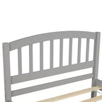 Lit plateforme double avec lit gigogne, cadre de lit double en bois avec tête de lit pour chambre à coucher