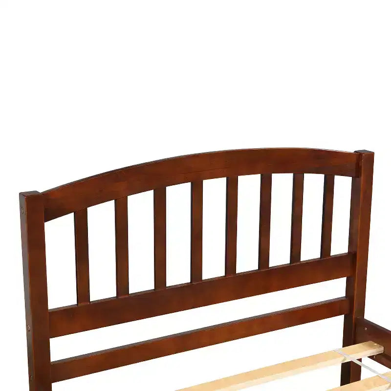 Lit plateforme double avec lit gigogne, cadre de lit double en bois avec tête de lit pour chambre à coucher