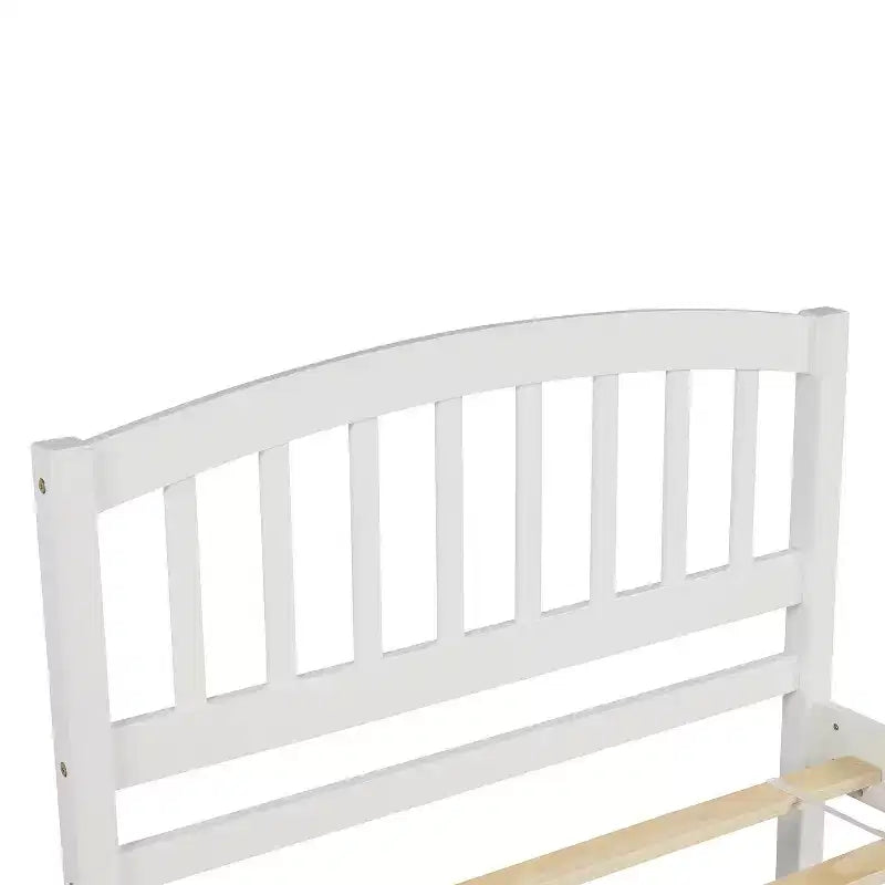 Lit plateforme double avec lit gigogne, cadre de lit double en bois avec tête de lit pour chambre à coucher