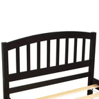 Lit plateforme double avec lit gigogne, cadre de lit double en bois avec tête de lit pour chambre à coucher