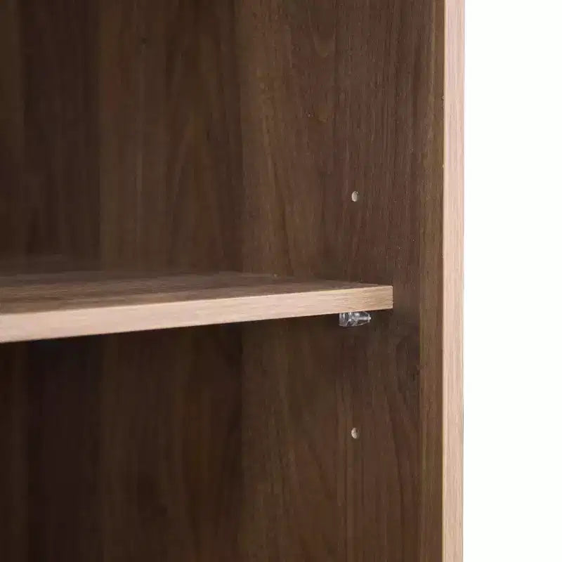 Grande Armoire de Chambre à Coucher avec Tringle à Vêtements, Portes Coulissantes, Tiroirs et Étagères Ouvertes