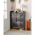 Shoe Storage Cabinet with 2 Flip Drawers, Freestanding Hidden Shoe Organizer with Metal Handle, Slim Shoe Rack for Hallway Living Room Apartment