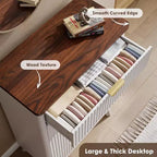 Commode à 5 tiroirs pour chambre à coucher, commode de 120 cm de hauteur avec poignées dorées, table de chevet en bois, organisateur de rangement pour vêtements pour entrée et chambre à coucher.