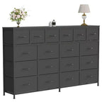 Commode 18 tiroirs pour chambre à coucher, commode avec bacs en tissu, commode d'appoint avec cadre en acier, organisateur de rangement de vêtements pour couloir