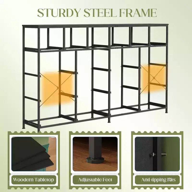 Commode 18 tiroirs pour chambre à coucher, commode avec bacs en tissu, commode d'appoint avec cadre en acier, organisateur de rangement de vêtements pour couloir