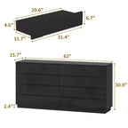 Commode moderne 8 tiroirs avec éclairage LED intégré, finition brillante et polyvalence multi-pièces, Meuble de rangement, Organisateur élégant pour la maison