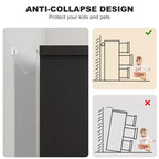 Commode six tiroirs à poignées intégrées, une unité de rangement compacte et peu encombrante, idéale pour les salons et les couloirs.