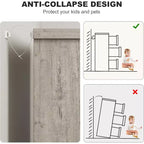 Commode six tiroirs à poignées intégrées, une unité de rangement compacte et peu encombrante, idéale pour les salons et les couloirs.