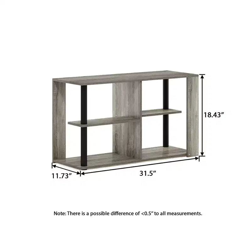 Table basse à 3 niveaux avec étagères ouvertes, petite table d'appoint pour salon et chambre