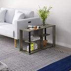 Table basse à 3 niveaux avec étagères ouvertes, petite table d'appoint pour salon et chambre