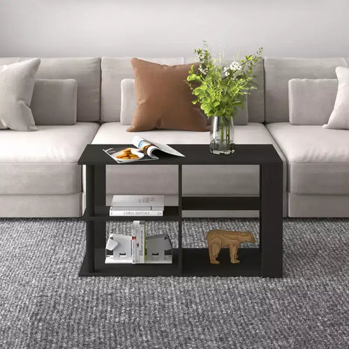 Table basse à 3 niveaux avec étagères ouvertes, petite table d'appoint pour salon et chambre