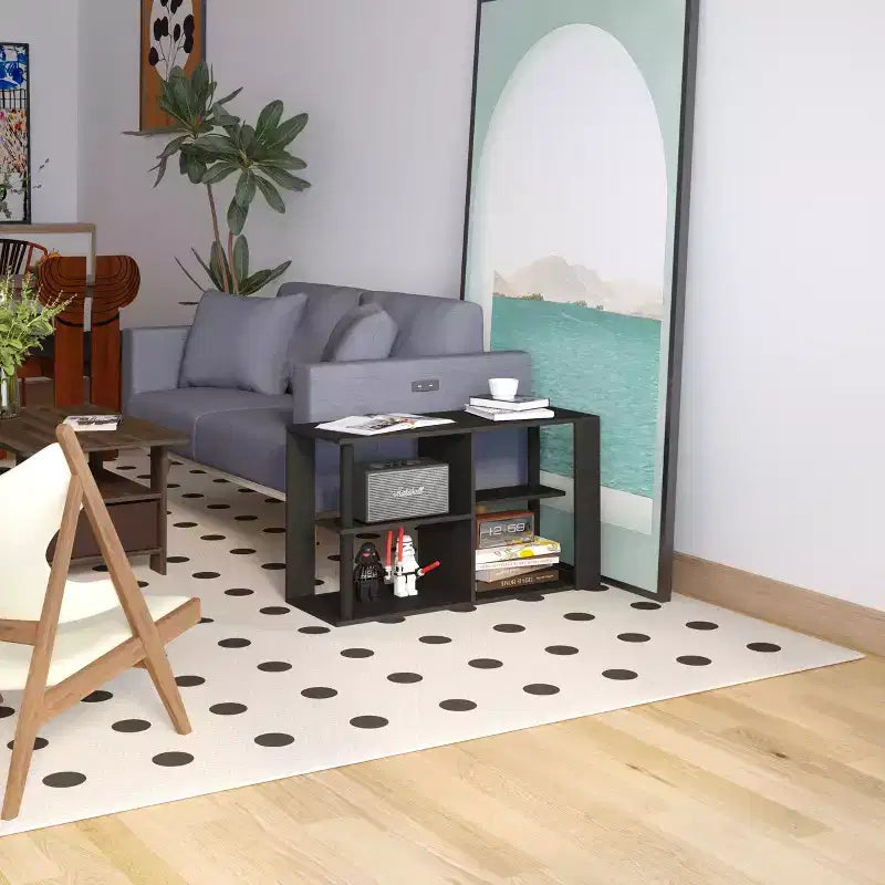 Table basse à 3 niveaux avec étagères ouvertes, petite table d'appoint pour salon et chambre