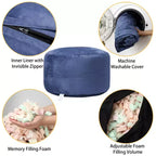 Pouf géant en mousse à mémoire de forme de 90 cm – Tissu doux en velours hollandais, canapé rond avec rembourrage inclus pour adultes