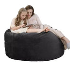 Pouf géant en mousse à mémoire de forme de 90 cm – Tissu doux en velours hollandais, canapé rond avec rembourrage inclus pour adultes