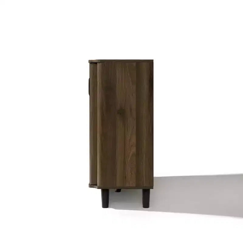 Meuble d'appoint 47,2 W avec portes, meuble de rangement Mid-Century pour salon, salle à manger, entrée, noyer foncé